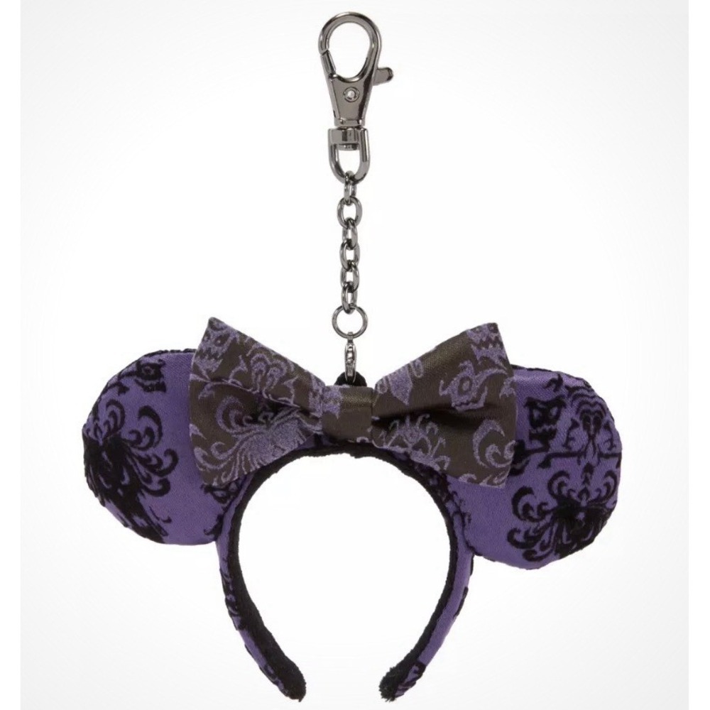 New 2026 Disney Parks Haunted Mansion Velour Wallpaper Headband Ears Bag Charm - Picture 1 of 1